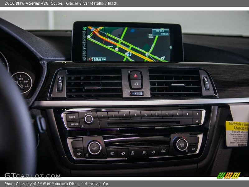 Glacier Silver Metallic / Black 2016 BMW 4 Series 428i Coupe