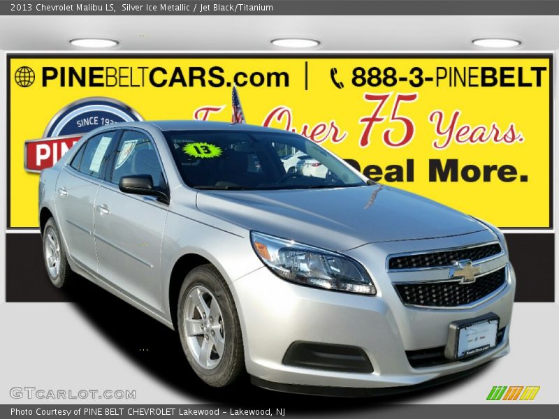 Silver Ice Metallic / Jet Black/Titanium 2013 Chevrolet Malibu LS