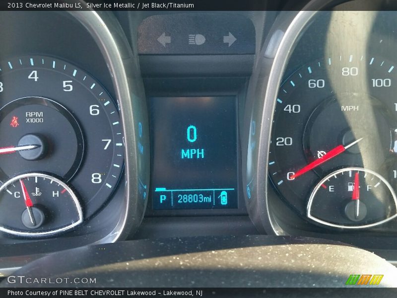Silver Ice Metallic / Jet Black/Titanium 2013 Chevrolet Malibu LS