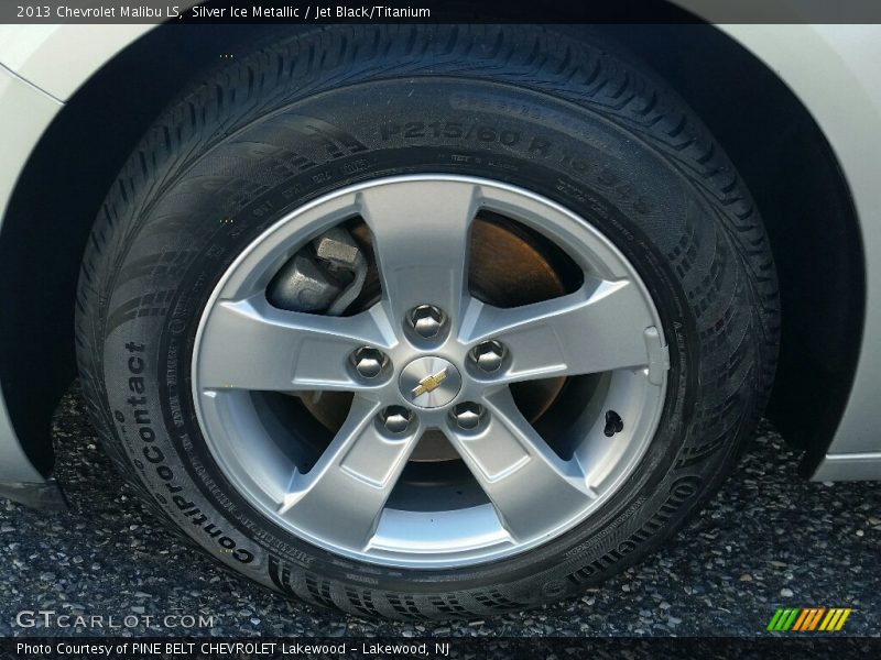 Silver Ice Metallic / Jet Black/Titanium 2013 Chevrolet Malibu LS