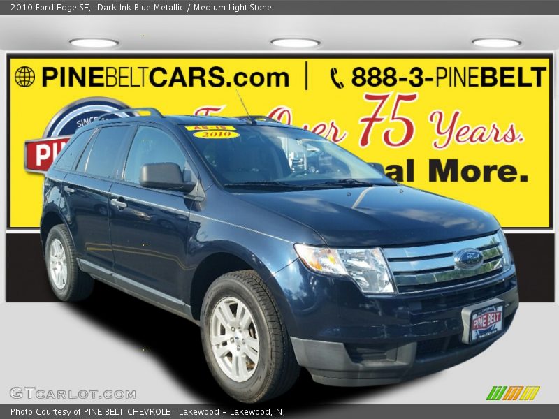 Dark Ink Blue Metallic / Medium Light Stone 2010 Ford Edge SE