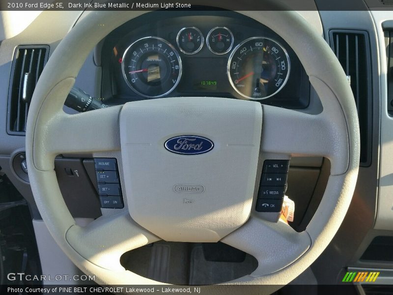 Dark Ink Blue Metallic / Medium Light Stone 2010 Ford Edge SE