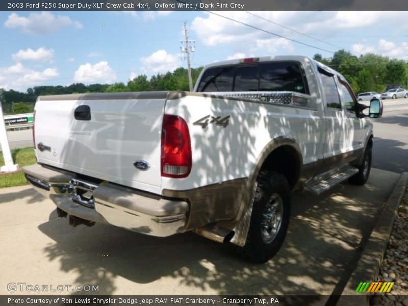 Oxford White / Dark Flint Grey 2003 Ford F250 Super Duty XLT Crew Cab 4x4