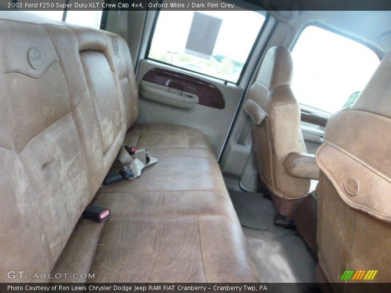 Oxford White / Dark Flint Grey 2003 Ford F250 Super Duty XLT Crew Cab 4x4