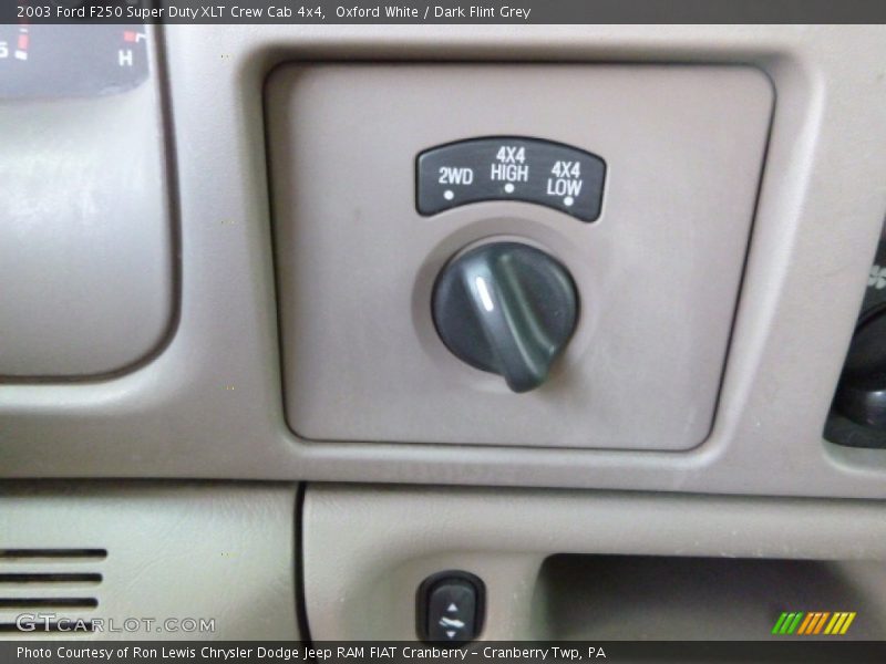 Oxford White / Dark Flint Grey 2003 Ford F250 Super Duty XLT Crew Cab 4x4