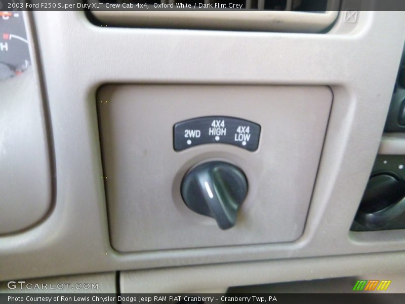 Oxford White / Dark Flint Grey 2003 Ford F250 Super Duty XLT Crew Cab 4x4