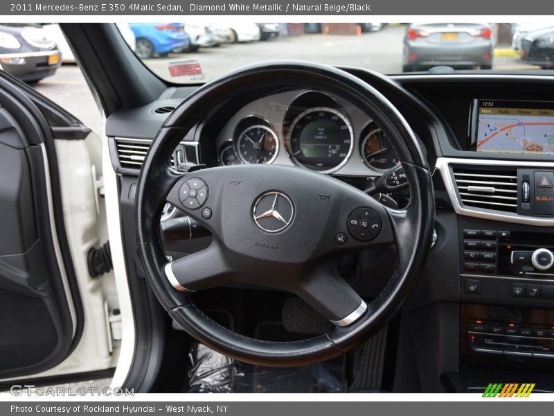 Diamond White Metallic / Natural Beige/Black 2011 Mercedes-Benz E 350 4Matic Sedan