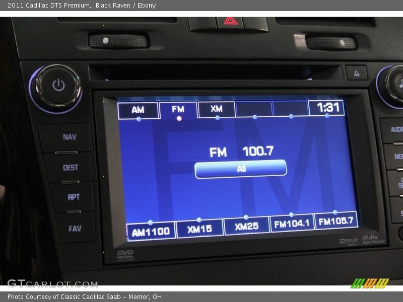 Black Raven / Ebony 2011 Cadillac DTS Premium