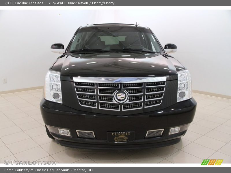 Black Raven / Ebony/Ebony 2012 Cadillac Escalade Luxury AWD