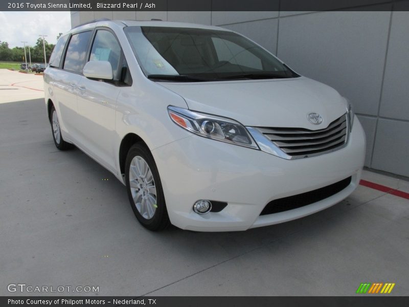 Blizzard Pearl / Ash 2016 Toyota Sienna Limited