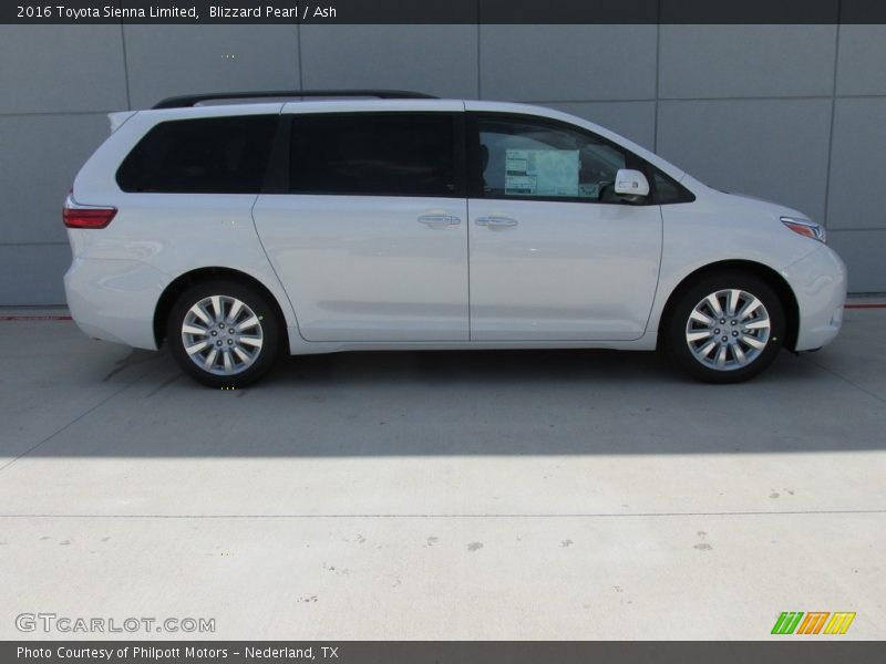 Blizzard Pearl / Ash 2016 Toyota Sienna Limited