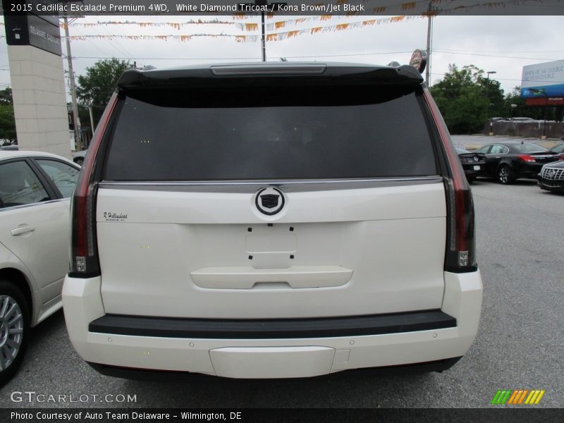 White Diamond Tricoat / Kona Brown/Jet Black 2015 Cadillac Escalade Premium 4WD
