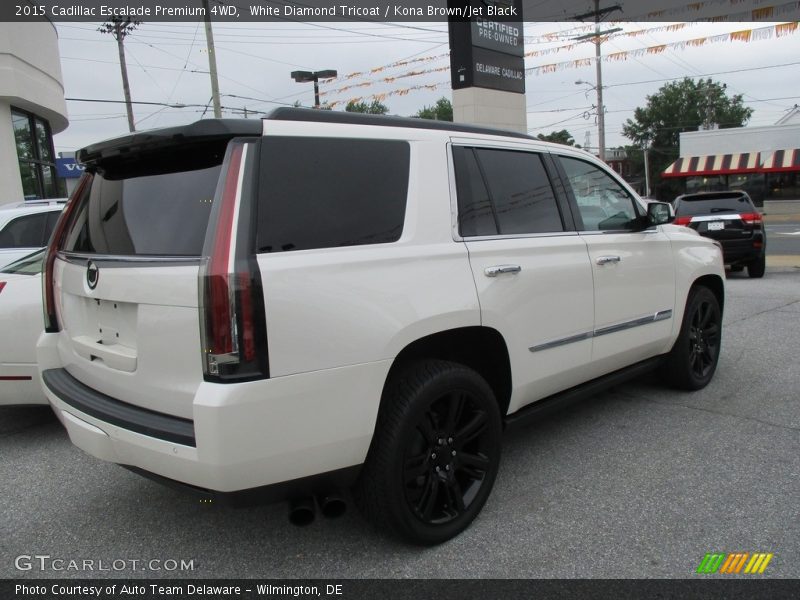 White Diamond Tricoat / Kona Brown/Jet Black 2015 Cadillac Escalade Premium 4WD