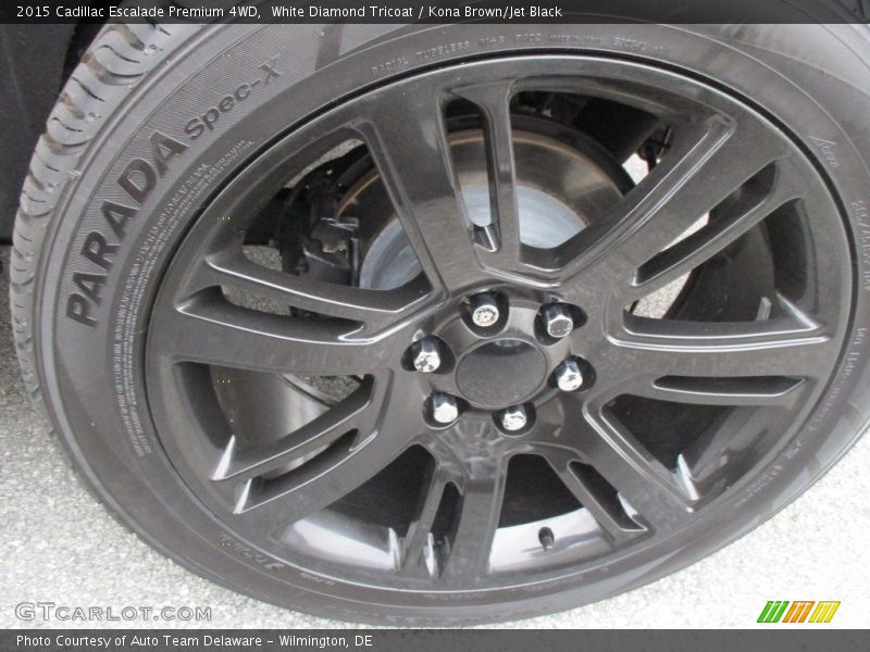 White Diamond Tricoat / Kona Brown/Jet Black 2015 Cadillac Escalade Premium 4WD