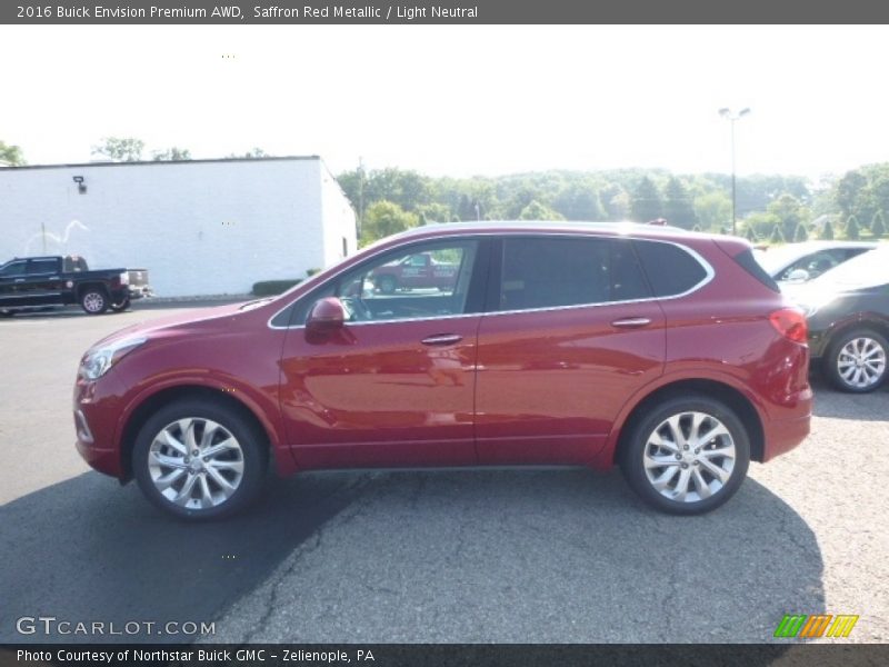 Saffron Red Metallic / Light Neutral 2016 Buick Envision Premium AWD