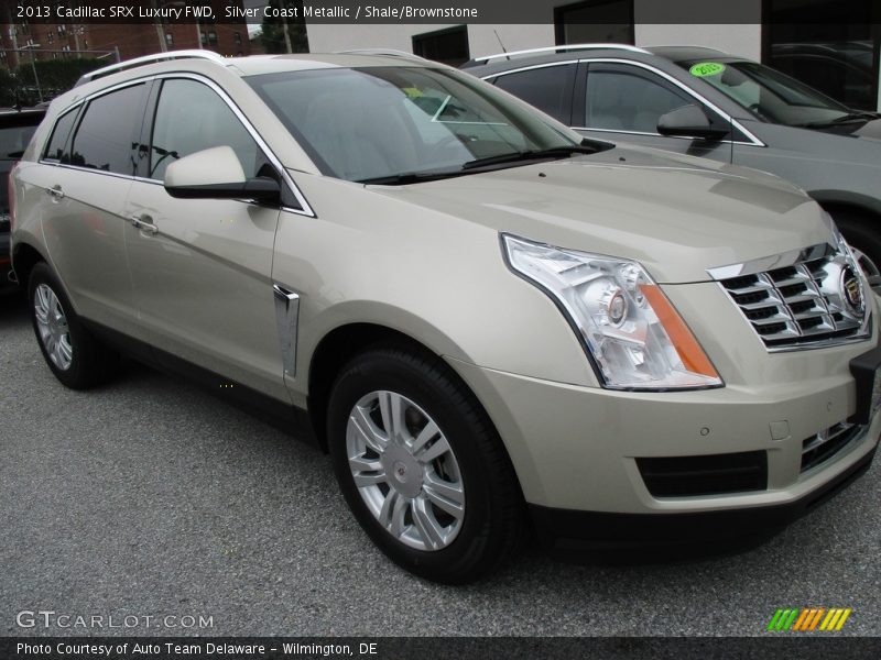 Silver Coast Metallic / Shale/Brownstone 2013 Cadillac SRX Luxury FWD