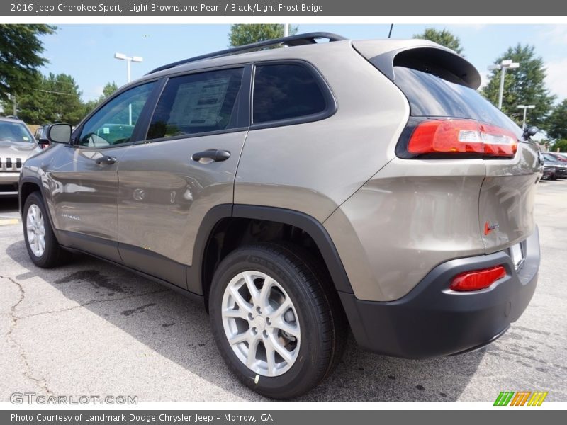 Light Brownstone Pearl / Black/Light Frost Beige 2016 Jeep Cherokee Sport
