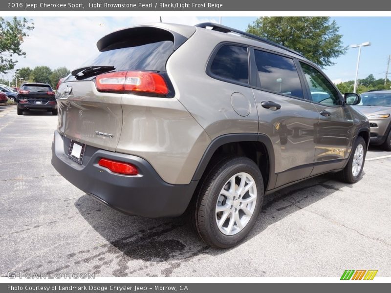 Light Brownstone Pearl / Black/Light Frost Beige 2016 Jeep Cherokee Sport