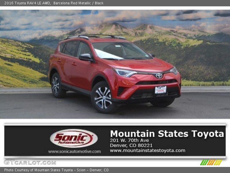 Barcelona Red Metallic / Black 2016 Toyota RAV4 LE AWD