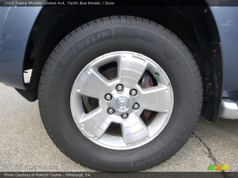 Pacific Blue Metallic / Stone 2003 Toyota 4Runner Limited 4x4