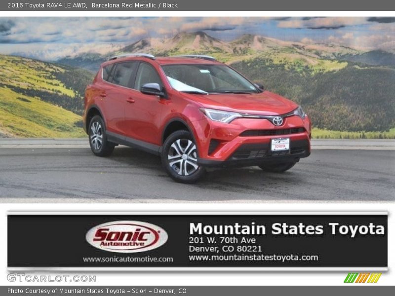 Barcelona Red Metallic / Black 2016 Toyota RAV4 LE AWD