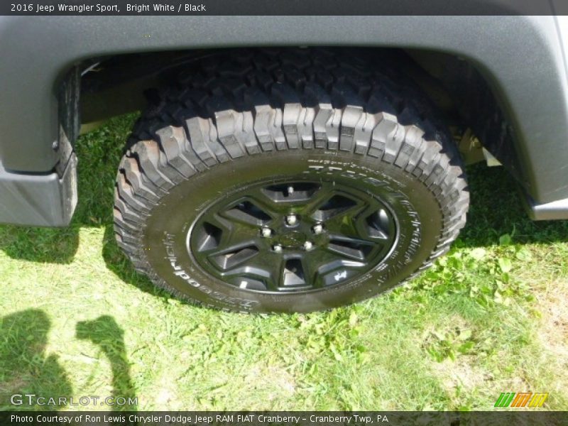 Bright White / Black 2016 Jeep Wrangler Sport