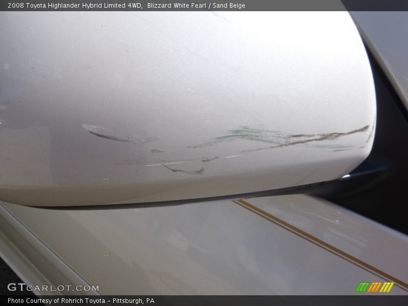 Blizzard White Pearl / Sand Beige 2008 Toyota Highlander Hybrid Limited 4WD