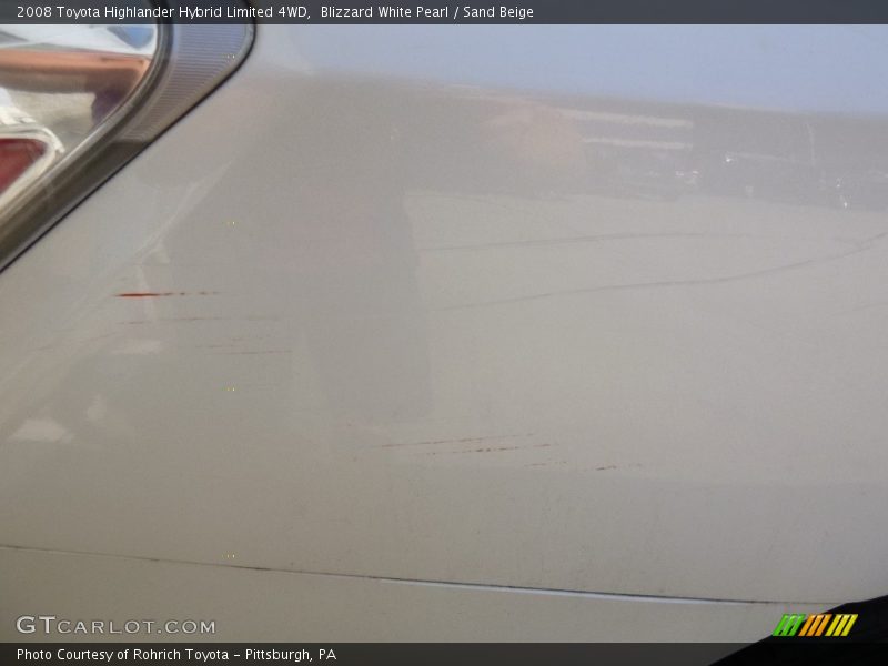 Blizzard White Pearl / Sand Beige 2008 Toyota Highlander Hybrid Limited 4WD