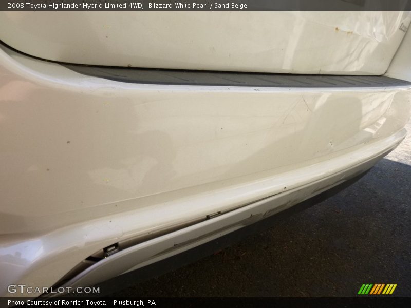 Blizzard White Pearl / Sand Beige 2008 Toyota Highlander Hybrid Limited 4WD