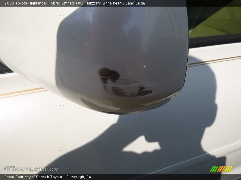 Blizzard White Pearl / Sand Beige 2008 Toyota Highlander Hybrid Limited 4WD