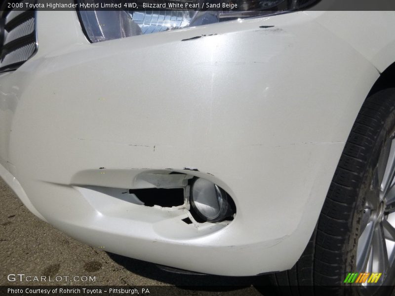 Blizzard White Pearl / Sand Beige 2008 Toyota Highlander Hybrid Limited 4WD