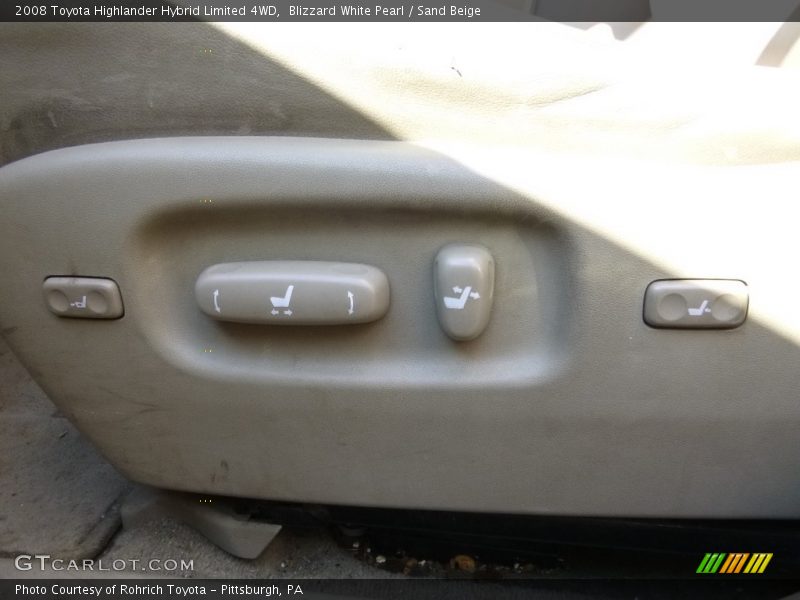 Blizzard White Pearl / Sand Beige 2008 Toyota Highlander Hybrid Limited 4WD