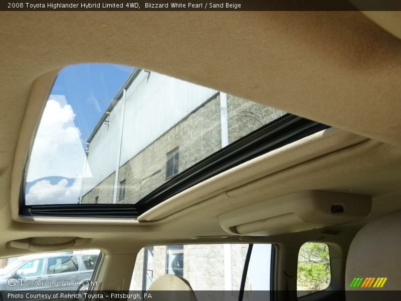 Blizzard White Pearl / Sand Beige 2008 Toyota Highlander Hybrid Limited 4WD