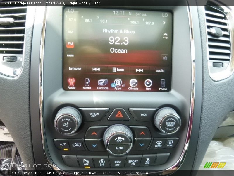 Bright White / Black 2016 Dodge Durango Limited AWD