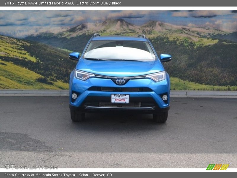Electric Storm Blue / Black 2016 Toyota RAV4 Limited Hybrid AWD