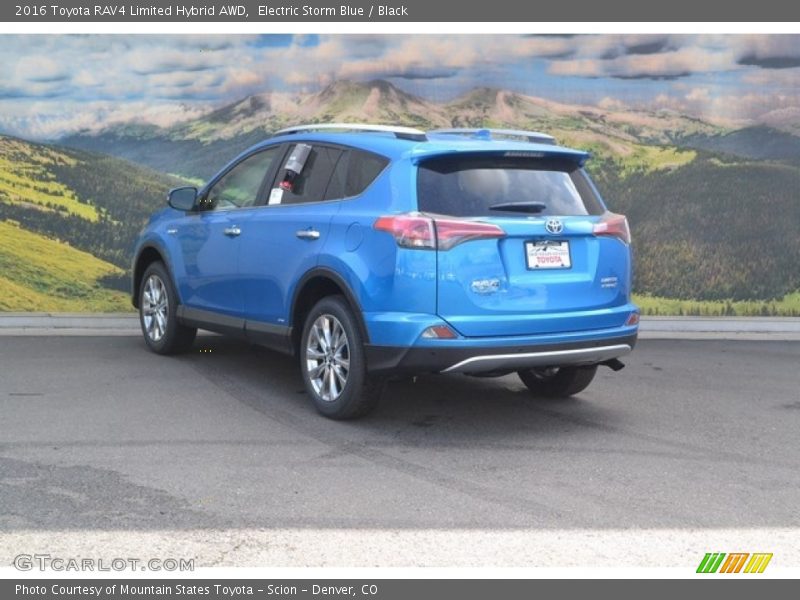 Electric Storm Blue / Black 2016 Toyota RAV4 Limited Hybrid AWD