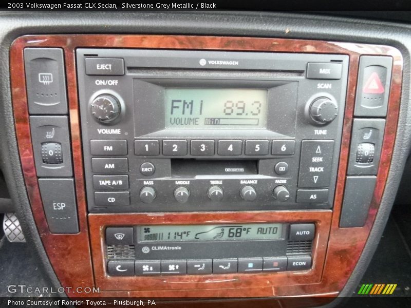 Silverstone Grey Metallic / Black 2003 Volkswagen Passat GLX Sedan