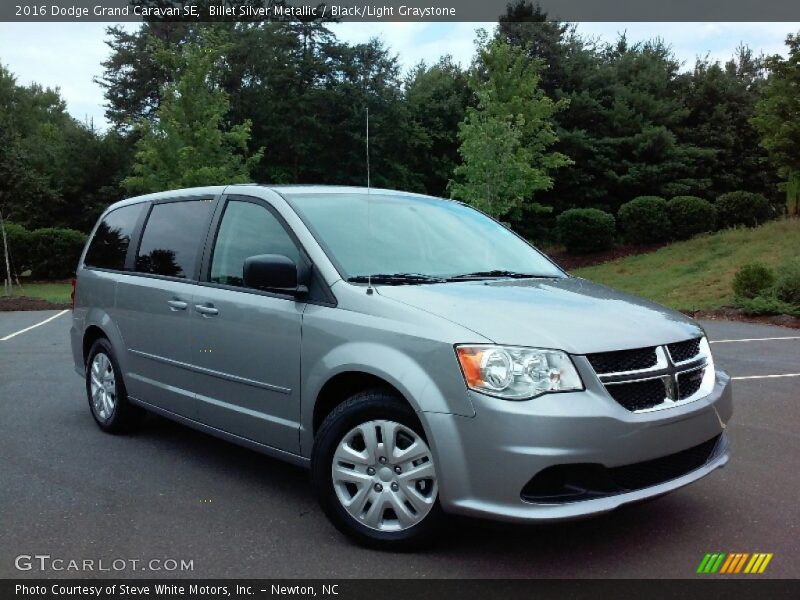 Billet Silver Metallic / Black/Light Graystone 2016 Dodge Grand Caravan SE