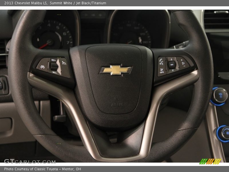 Summit White / Jet Black/Titanium 2013 Chevrolet Malibu LS