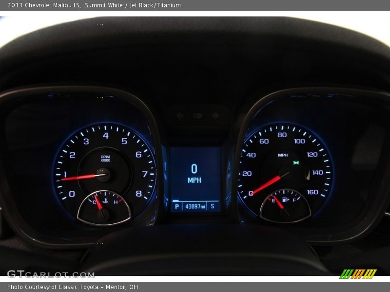 Summit White / Jet Black/Titanium 2013 Chevrolet Malibu LS