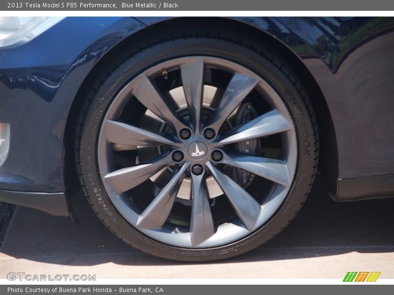 Blue Metallic / Black 2013 Tesla Model S P85 Performance