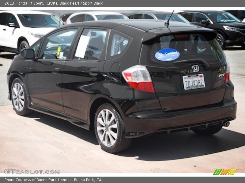 Crystal Black Pearl / Sport Black 2013 Honda Fit Sport