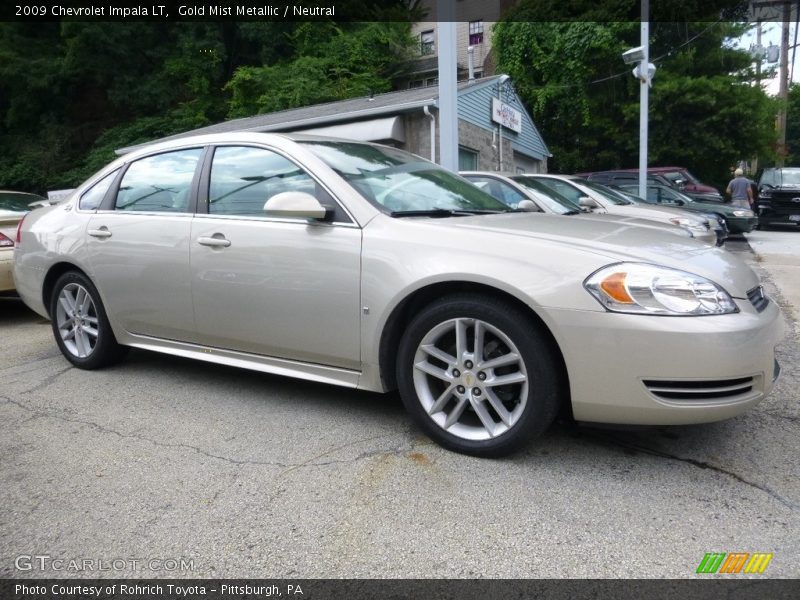 Gold Mist Metallic / Neutral 2009 Chevrolet Impala LT