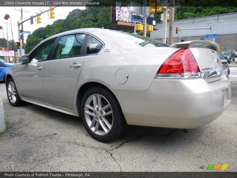 Gold Mist Metallic / Neutral 2009 Chevrolet Impala LT