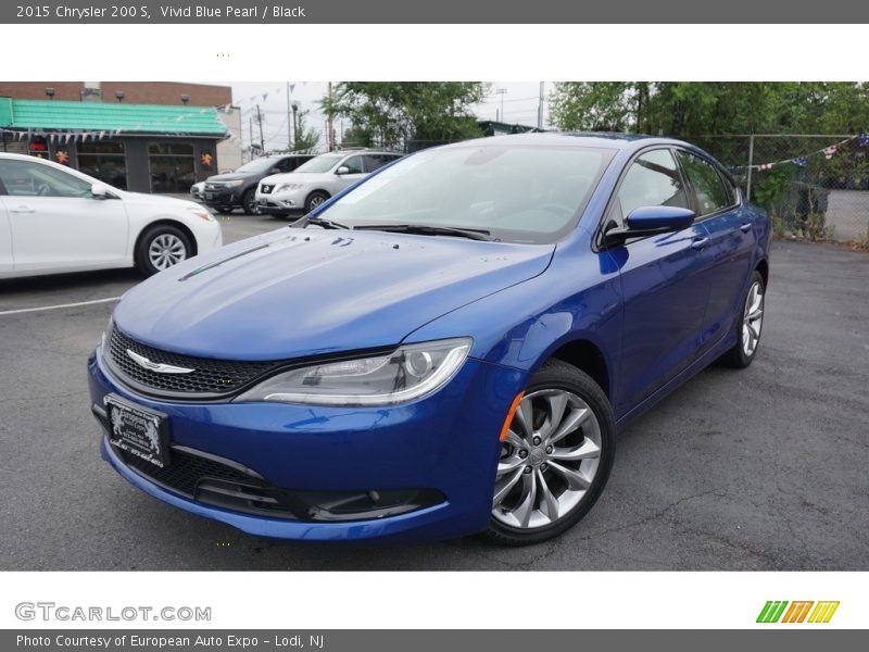 Vivid Blue Pearl / Black 2015 Chrysler 200 S