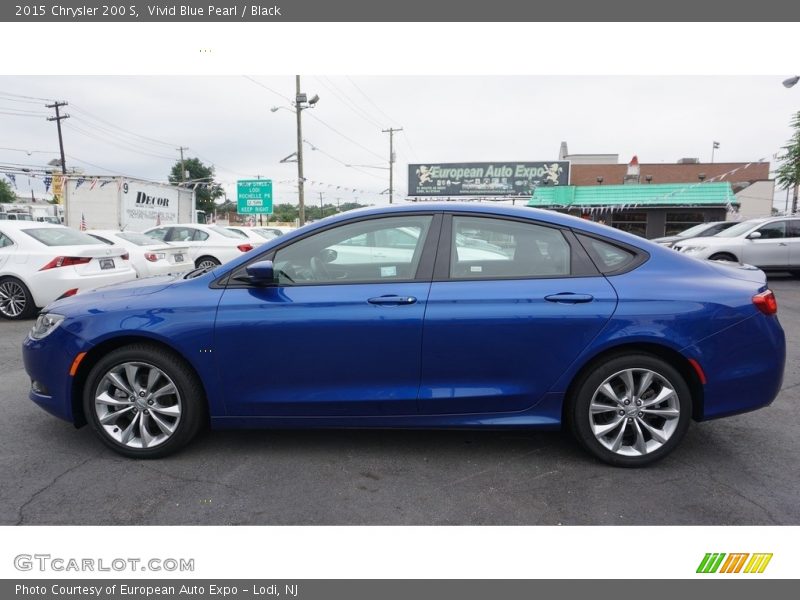 Vivid Blue Pearl / Black 2015 Chrysler 200 S