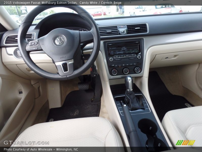 Candy White / Cornsilk Beige 2015 Volkswagen Passat Wolfsburg Edition Sedan