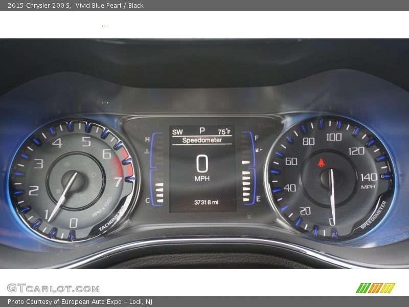 Vivid Blue Pearl / Black 2015 Chrysler 200 S