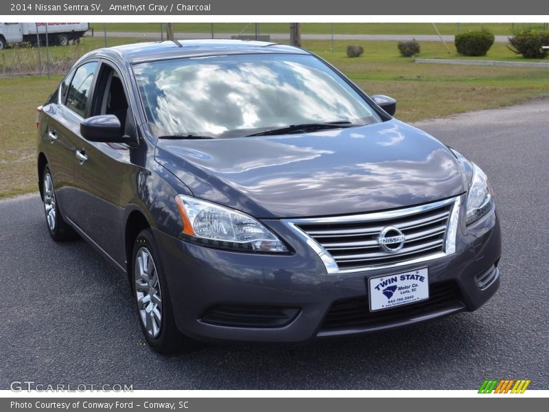 Amethyst Gray / Charcoal 2014 Nissan Sentra SV