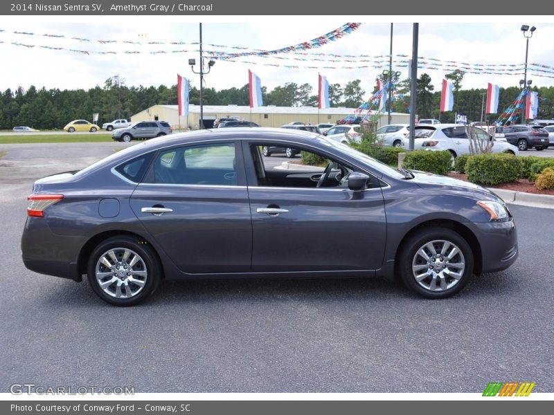 Amethyst Gray / Charcoal 2014 Nissan Sentra SV